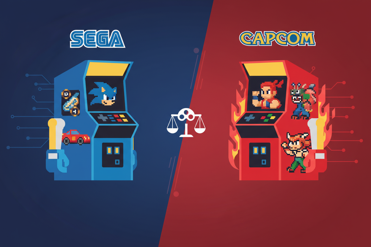 Vergelijking: sega vs capcom arcade klassiekers